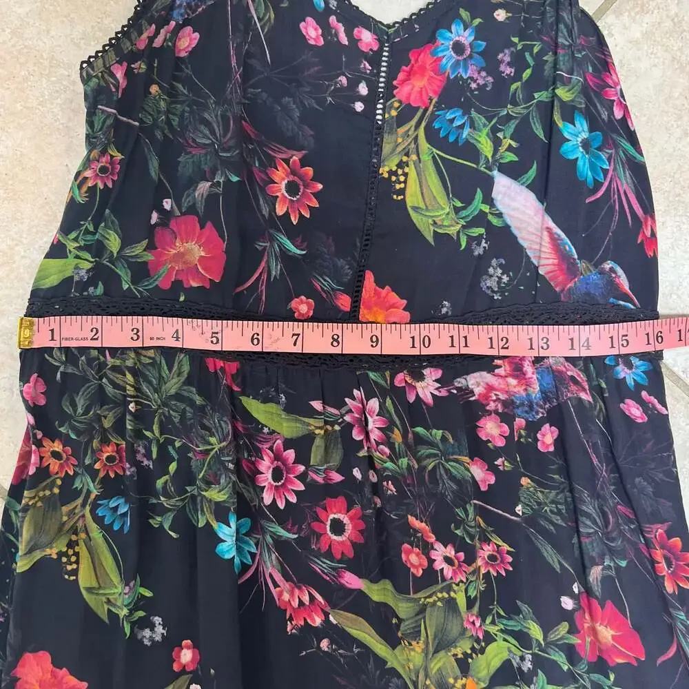 Next Beachwear Black and Floral Lace Dress - Maxi Size UK 10 - Picture 9 of 12